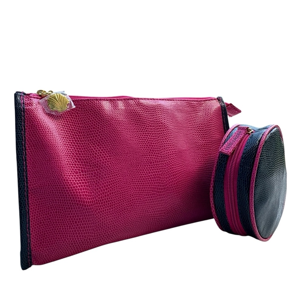 Estee Lauder Pink and Blue Makeup Bag Set